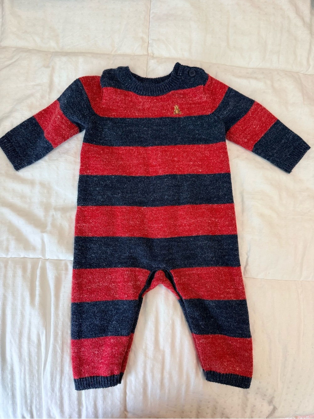 GAP Striped Knit One-Piece - Red and Navy